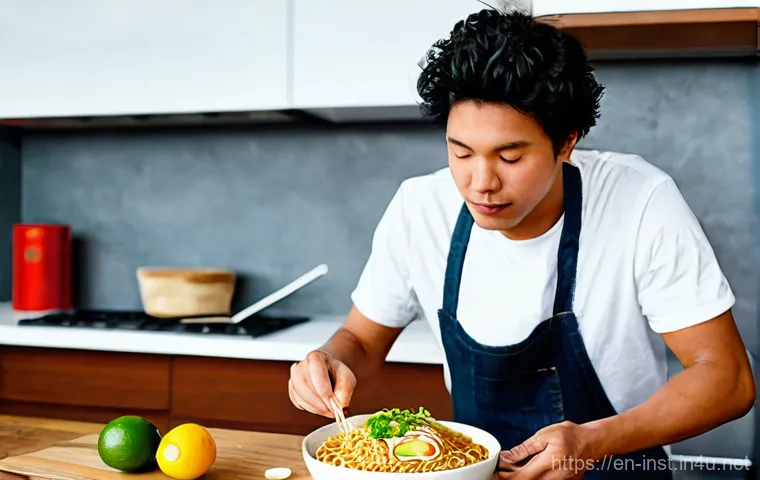 인스턴트 제품의 가격대별 비교 - **Prompt 1: The Budget-Savvy Chef**
    "A candid, bright photo of a young adult, appearing to be in...