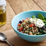 인스턴트 제품 비교 - Gourmet Instant Meal Showcase: Mediterranean Quinoa Bowl**

"A beautifully styled, photorealistic im...