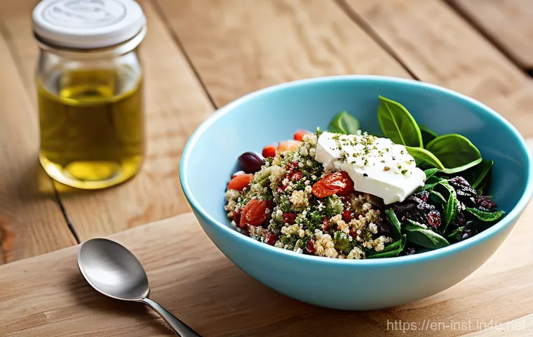 인스턴트 제품 비교 - Gourmet Instant Meal Showcase: Mediterranean Quinoa Bowl**

"A beautifully styled, photorealistic im...