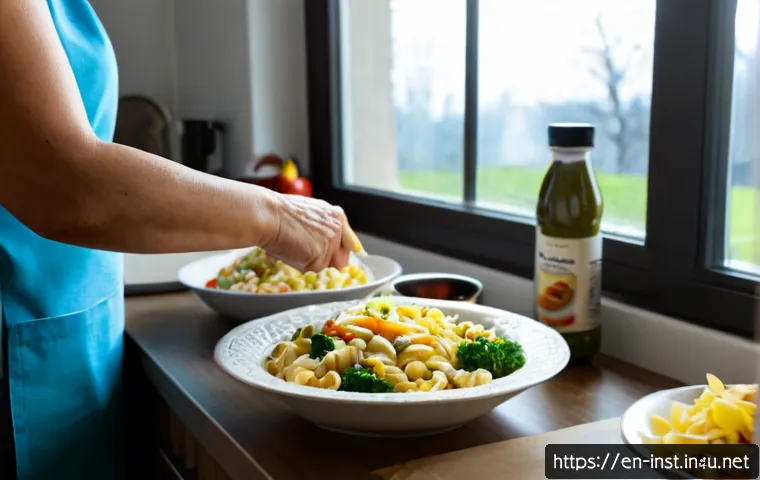 간편식 제품 추천 - Photorealistic bright kitchen countertop comparison of convenient meal options: a neatly arranged ch...